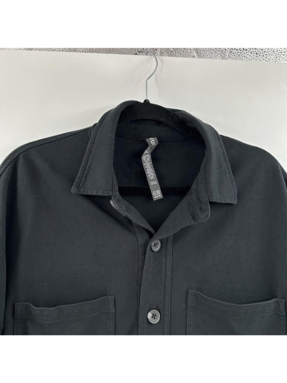 Vuori Mackenzie Shirt Jacket Womens XS/S Washed Black Long Sleeve Shacket Pocket - Picture 14 of 16